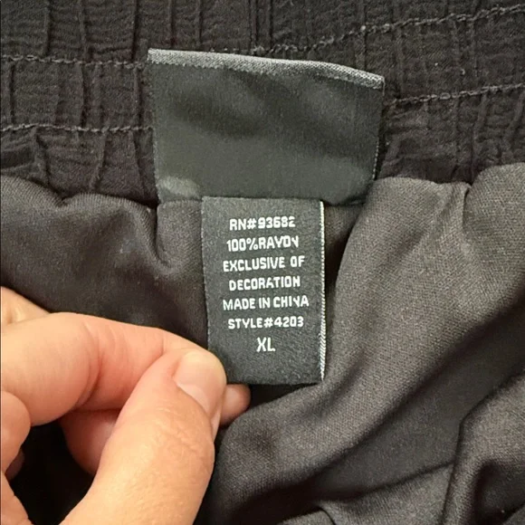 Anthropologie Liv Los Angeles Black Floral Pants size XL - Picture 6 of 9